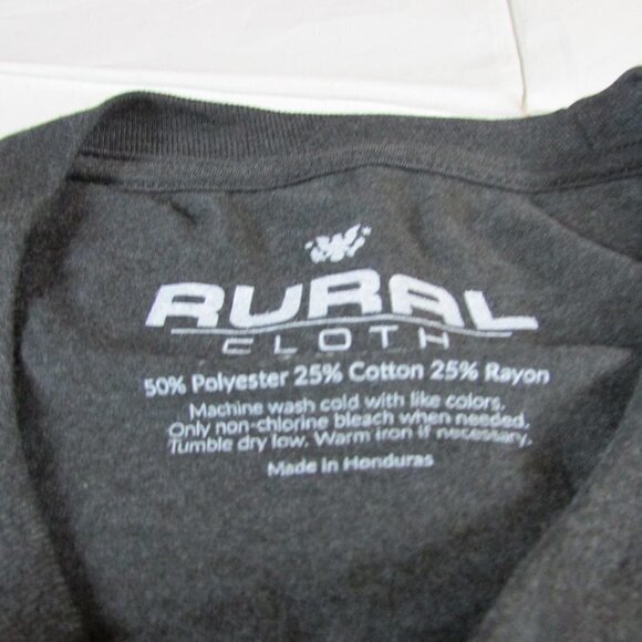 Rural Cloth Unisex Adult Long Sleeve American Cattle Co T- Shirt Black - Picture 2 of 2